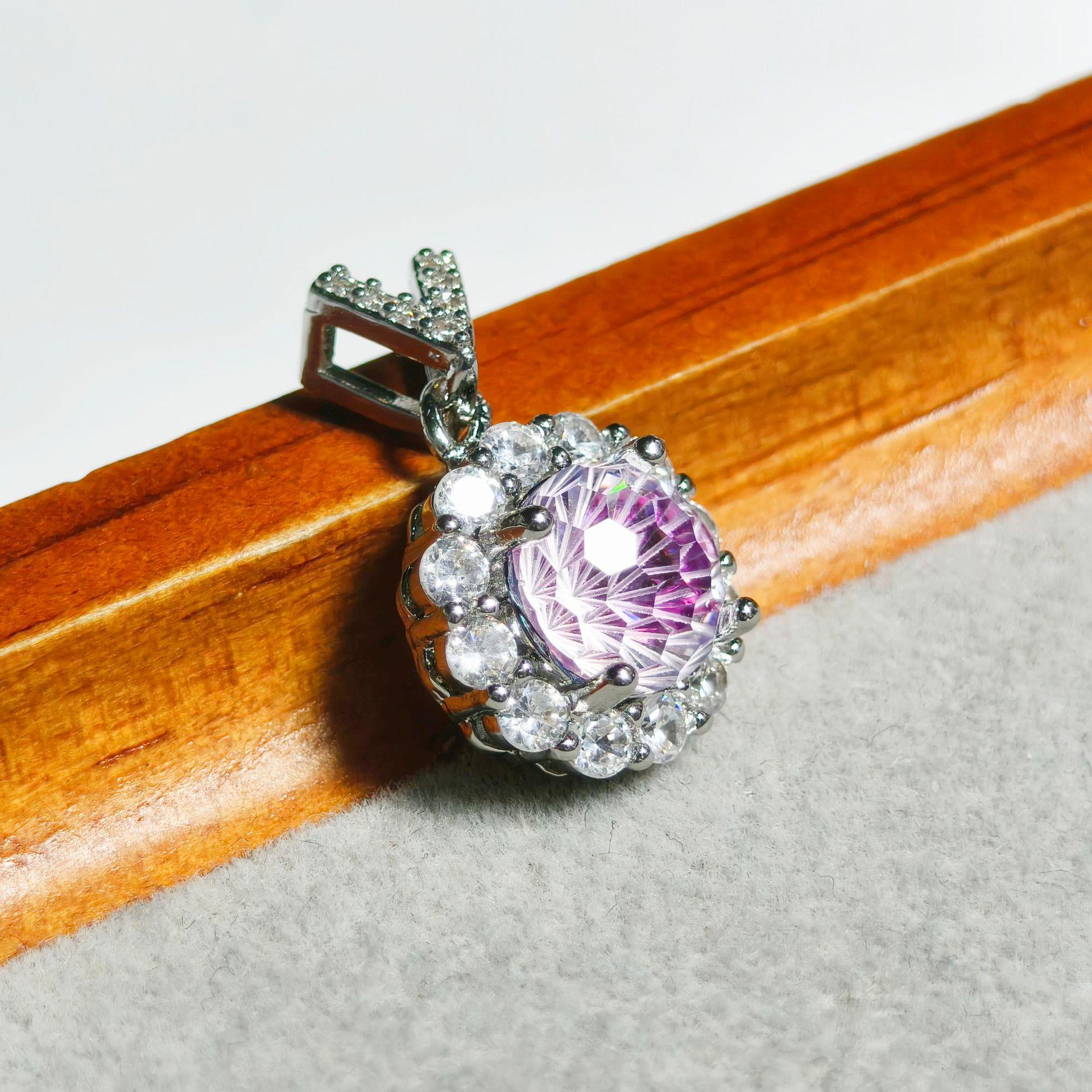 Gesi En Jewelry: Iridescent Rose-Cut Diamond Octagonal Set – Luxury Ring, Earrings & Pendant for Women