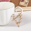 Personality Animal Elk Head Brooch Lapel Pin Alloy Christmas Badge Clothes Accessories Jewelry Deer Metal Brooch Men