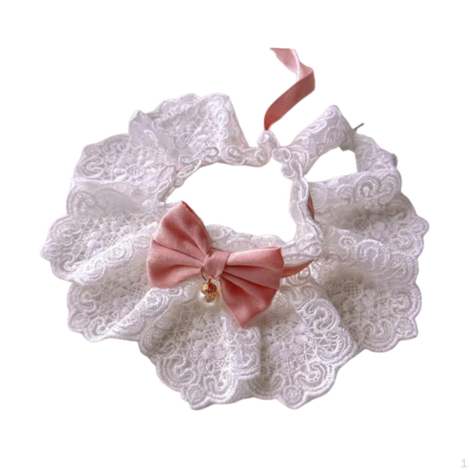 

Cat Lace Collars Neckwear Lovely Holiday Dress up Neckerchief Pet Scarf Puppy Bib for Halloween