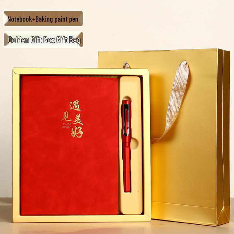 Custom Guochao A5 Chinese Style Business Notebook Gift Set with Logo Printing Capability