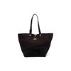 VIVIENNE WESTWOOD Geantă de cumpărături din pânză de bumbac cu închidere cu nasture și logo Saturn pentru femei Negru 4205007GW00IWETN401