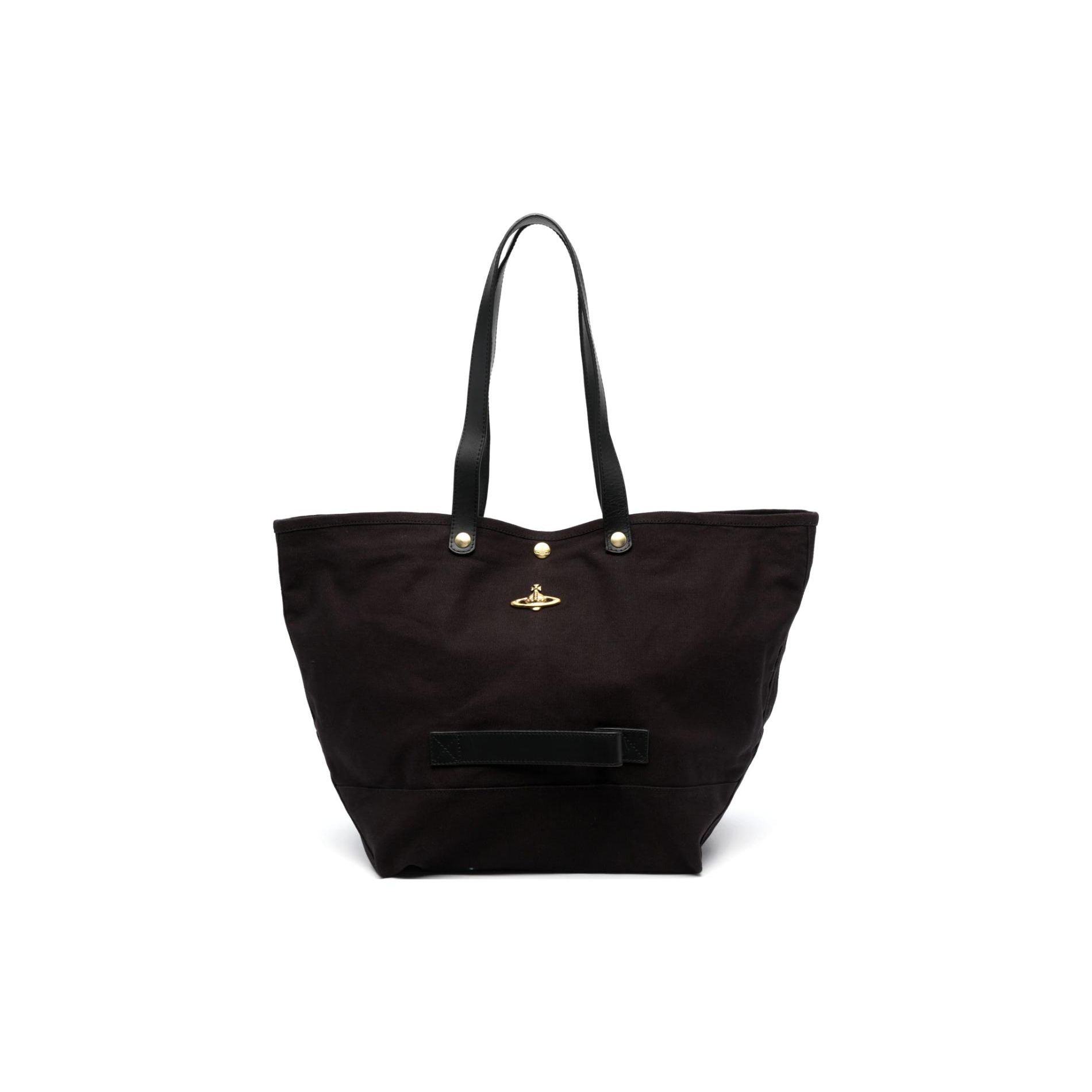 

Vivienne Westwood Saturn Logo Button Fastening Cotton Canvas Tote Bag Women tote bags Black 4205007GW00IWETN401 Basic Set (Bag+Dust Bag)