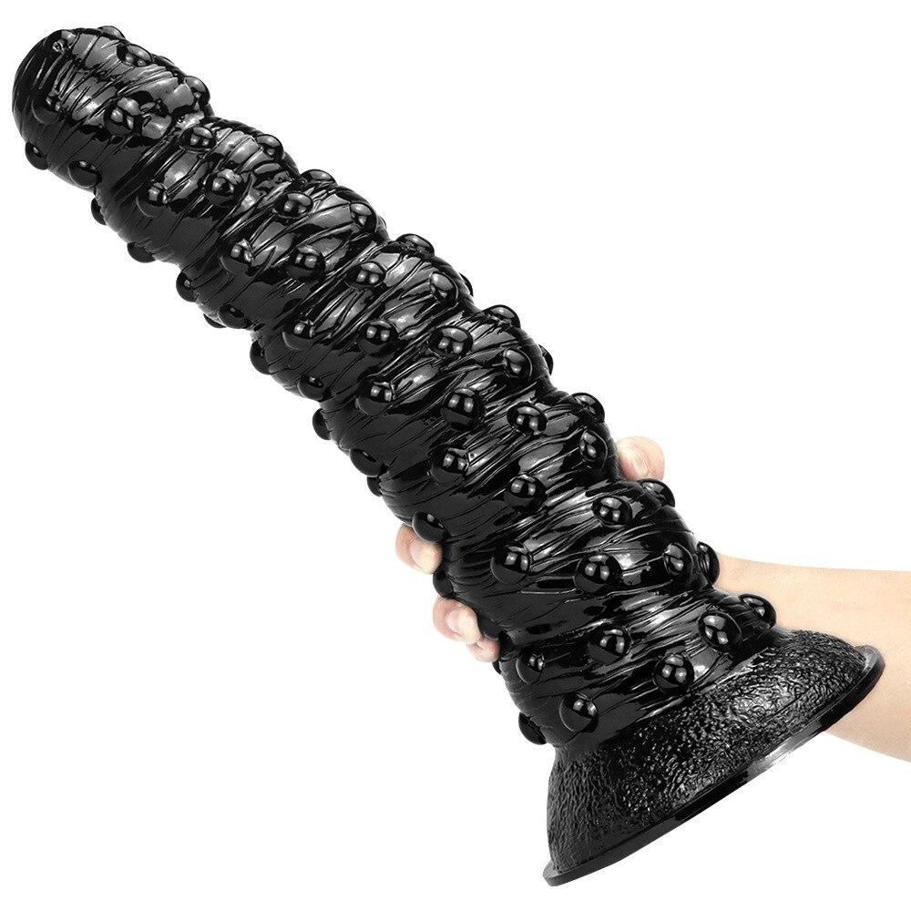 BDSM Realistic Dildo  Anal Plug Fisting Adult Sex Toy Animal Dildo Big Black Penis Strap On Cock XXL Dildo