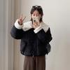 Autumn Winter Thicken Warm Parka Women Casual Sweety Solid Color Big Pocket Loose Jackets Outwear