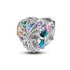 Affascinante Bracciale Collana con Perline a Forma di Cuore in Argento 925 Amore Familiare Impronta di Zampa Animale Adatto alle Donne Regali Fai da Te per le Feste