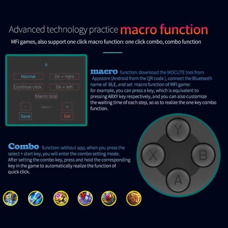 ll Phone Gamepad Joystick For iPhone Android Control Bluetooth Controller Trigger Pubg Mobile Game Pad Gaming llphone Mando