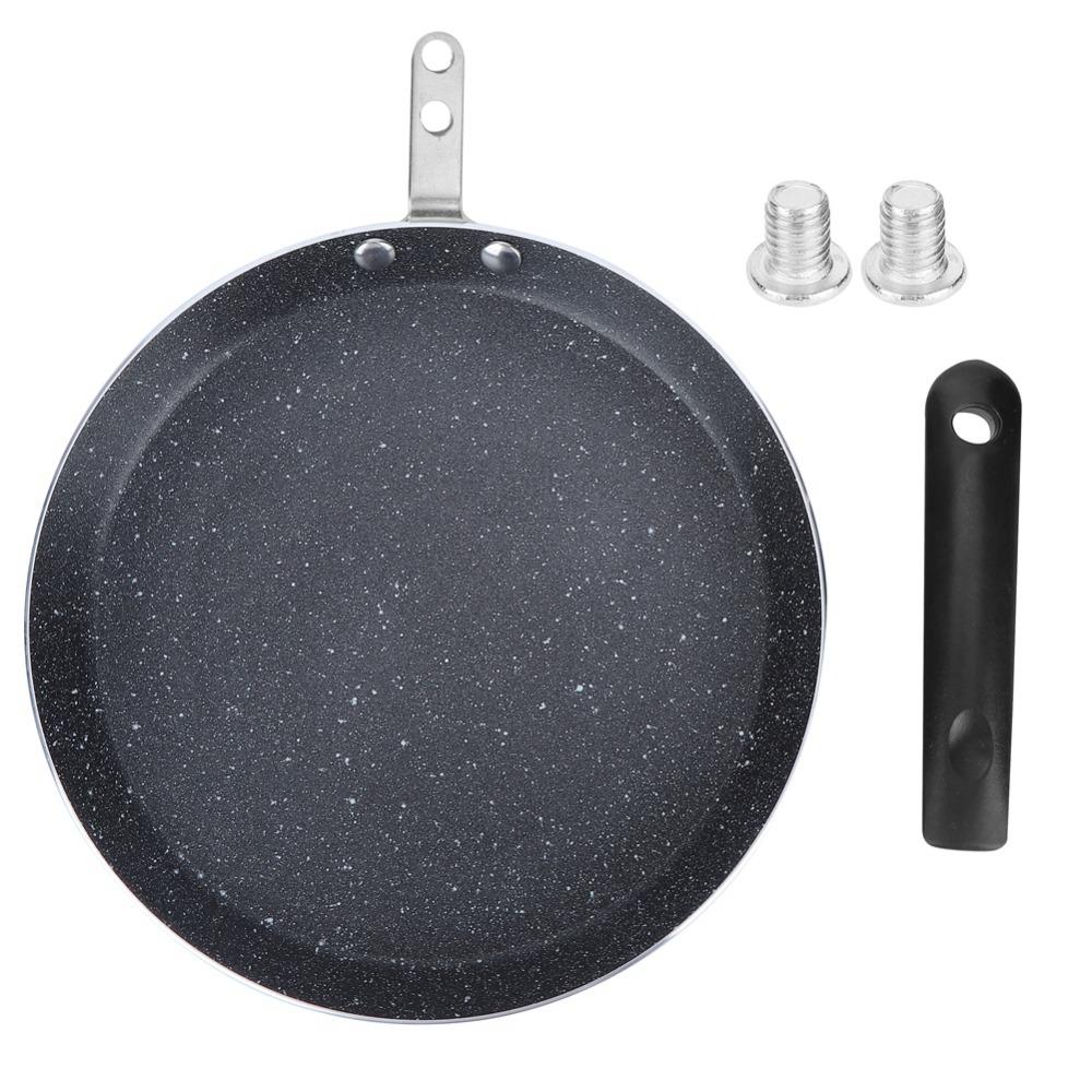 Round Shape Nonstick Crepe Pan Aluminum Alloy Flat Skillet Pan  Pancake Egg Pizza Tortilla