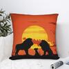 The Lion King Pillowcase Polyester Cushion Cover Decor Cartoon Africa Animal Pillow Case Cover Home Square 45*45cm