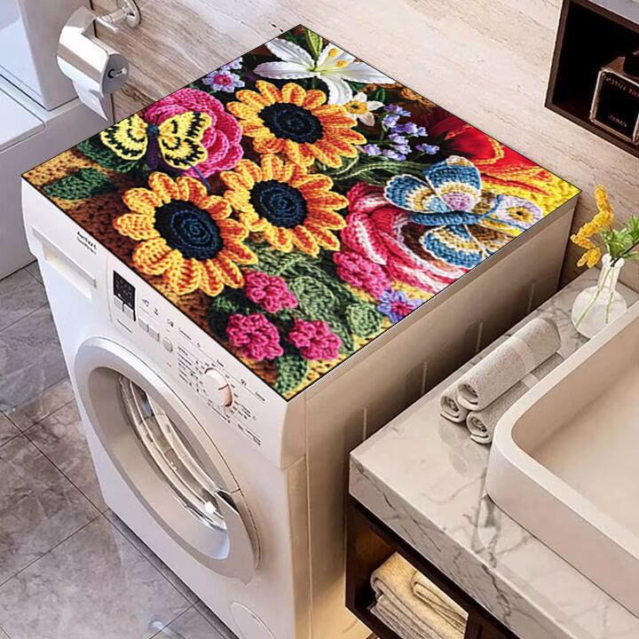 

Пилонепроникний 3D квітковий діатомовий бруд водонепроникний та абсорбуючий протиковзкий килимок для пральної машини або тумбочки 40x50cm (Diatom Mud)