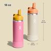 Kids Wide Mouth Stainless Steel Bottle, 18oz (532ml), Coconut Design, Insulated and Cold Water Bottle (Official Japanese Product)