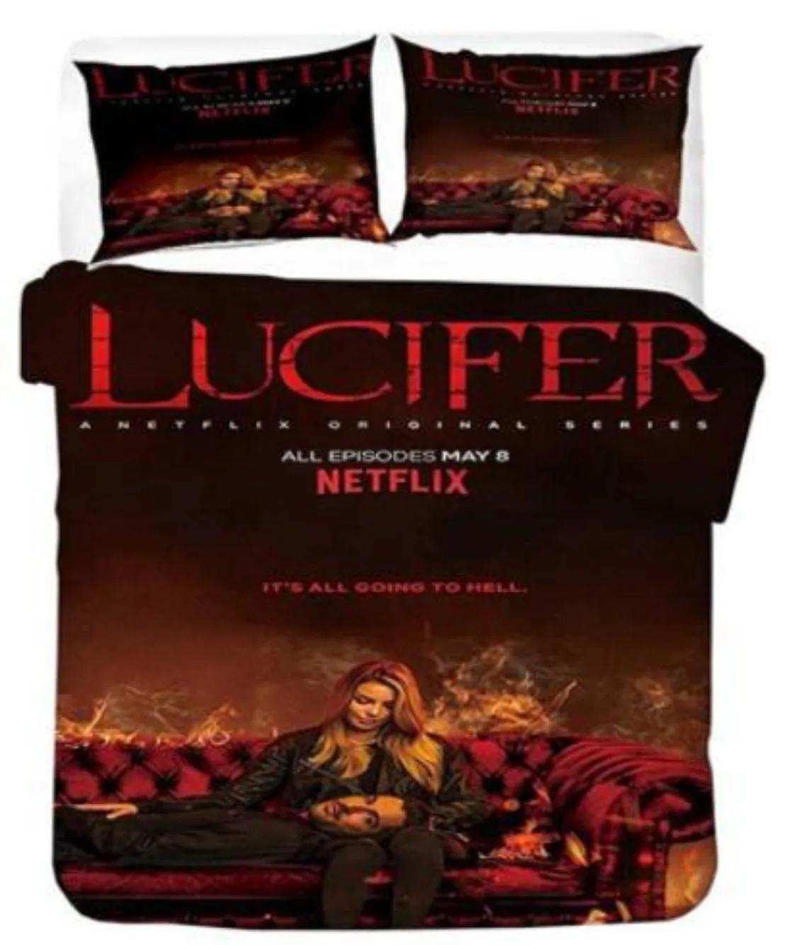 

Angel Wings Lucifer Bedding Set Lucifer Morningstar Satanic Duvet Cover Set Aesthetic Wing Feathe Comforter Cover Set 135x200cm(2pcs)