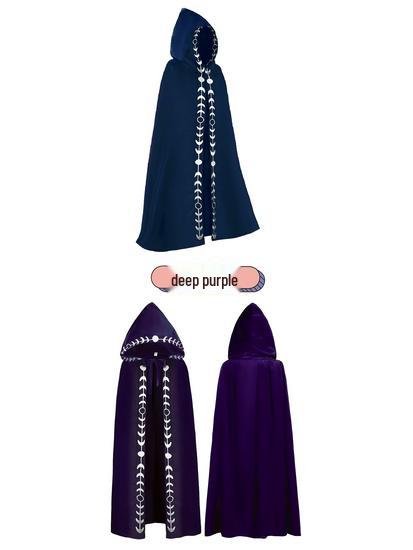 Плащ з капюшоном Чорного Женця - Костюм епохи Відродження, 5 кольорів, Косплей на Хелловін та костюм для виступів