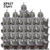 KT1056 21pcs WW2 Movie Character SET Magic Ring Lord Medieval Dwarf Soldier Shield Soldier Army Figure Bricks Toys for Kids Gift