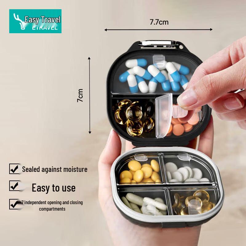 

Portable 7-Day Pill Organizer