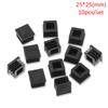 10pc Black Plastic Steel Square Pipe Plug Furniture Accessory Leg Plug Anti Slip Feet Protector Pad Plastic Square Tube Cap Plug