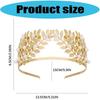 Wedding Crown Pearls Leaf Designs Comfortable Metal Headpiece For Bride Sustainable Party Accessory
