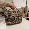 Neue Leopardenfell Make-up-Taschen für Damen Weiche Reise-Kosmetiktasche Organizer-Etui Damen Mädchen Make-up-Etui Necessaires Handtaschen-Etui