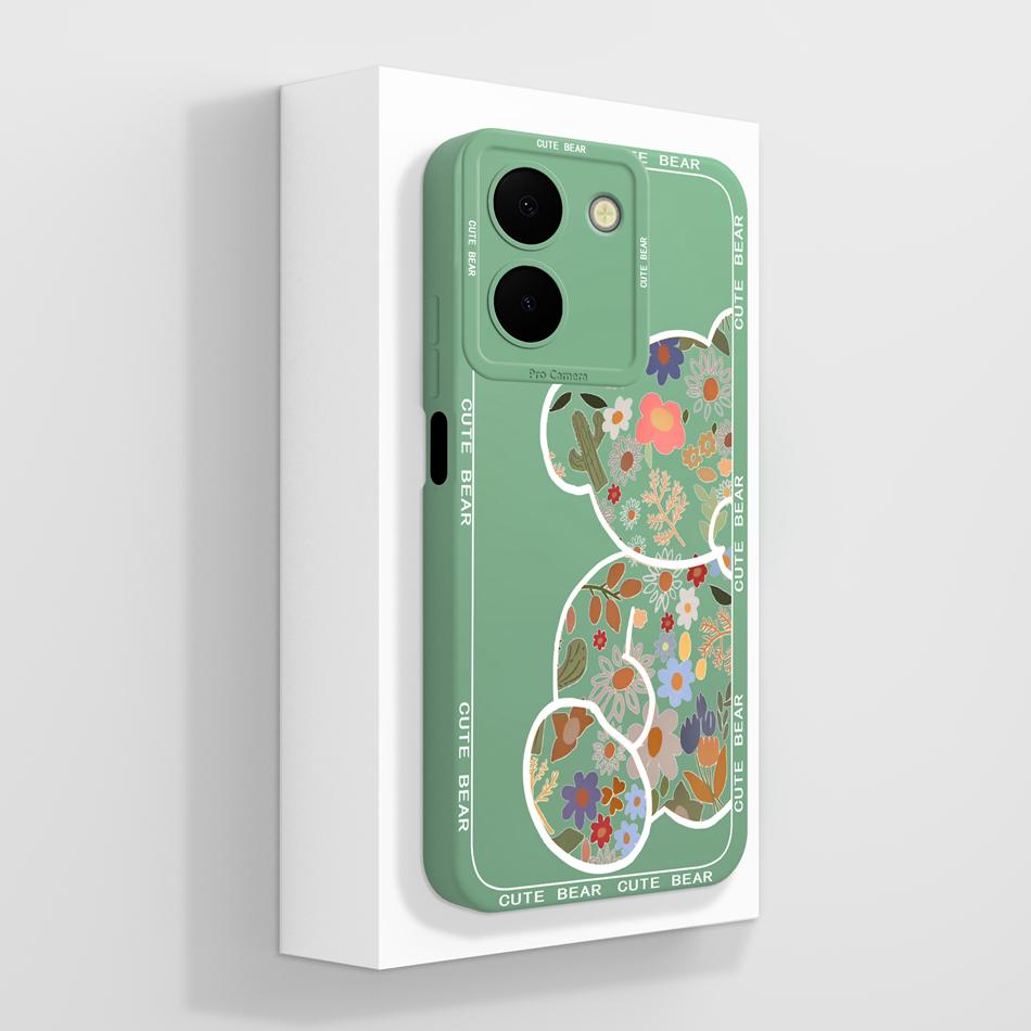 For Vivo Y36 4G 5G Phone Case Cute Panda Full Protection Back Cover Protectors For Vivo Y 36 Global Soft Liquid Silicone Bumper