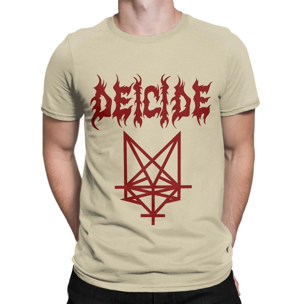 Deicide Maroon Funny 100 Cotton TShirt Deicide Tops Tees For Unisex