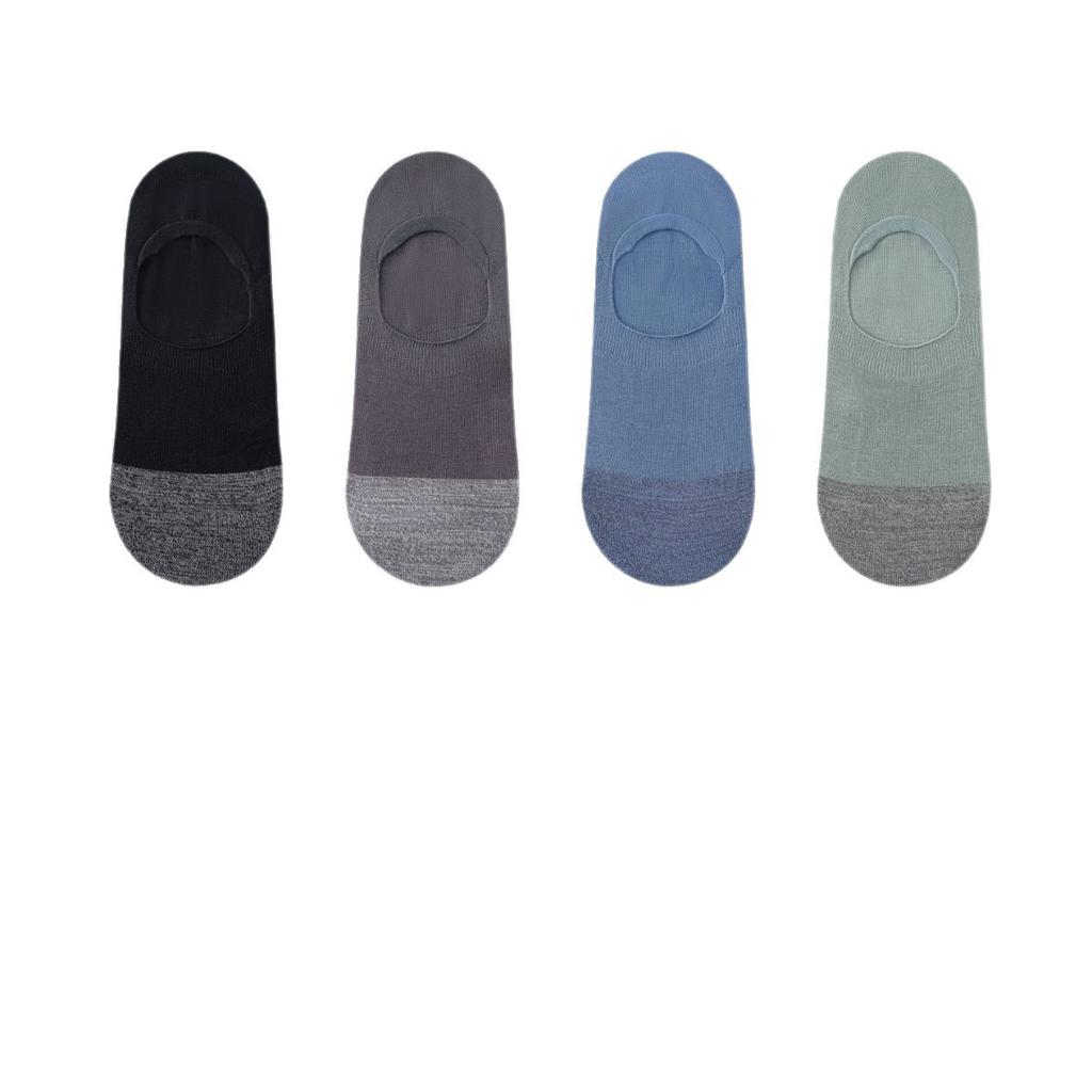 Invisible Socks, Men's Boat Socks, Summer Thin Pure Cotton Antibacterial, Deodorizing, Anti-drop, Mesh Breathable Short Socks