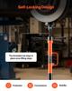 Underhoist Support Stand, 1 Ton Capacity Under Hoist Jack Stand with Handle, Adjustable Height, Bearing Mounted Spin Handle, Self-Locking Threaded