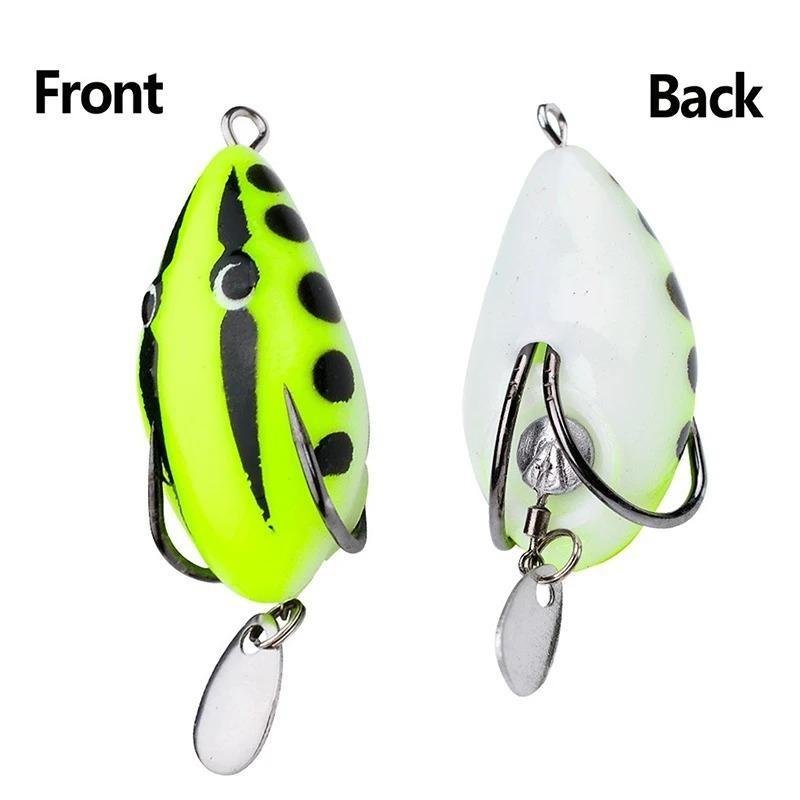 Umpan Katak 4cm/5.6g Soft Frog Fishing Lure Mini Soft Lure Double Hooks Top Water Ray Frog Artificial Bait