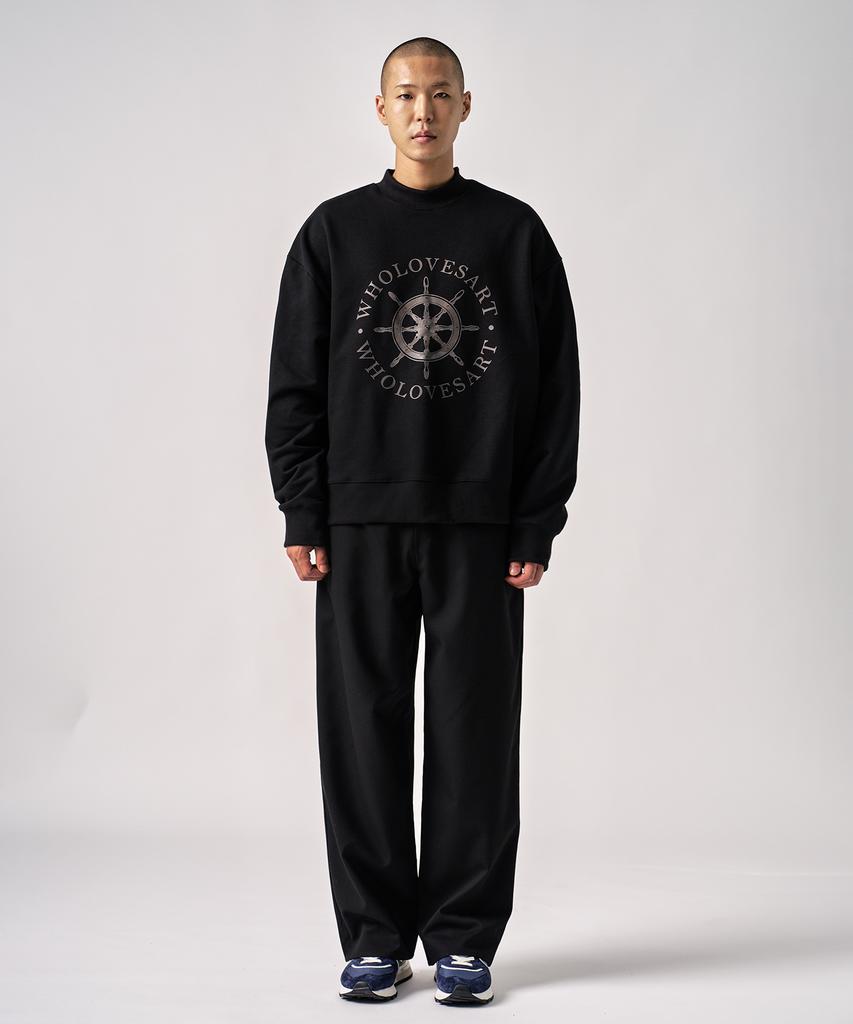 WHOLOVESART Semi-Wide City Slacks Black