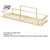 Bathroom Clutter Organizer Adhesive Storage Rack Wall Mounted Large Capacity Stable Load-bearing with Hollow Drainage Anti-Rust for Kitchen