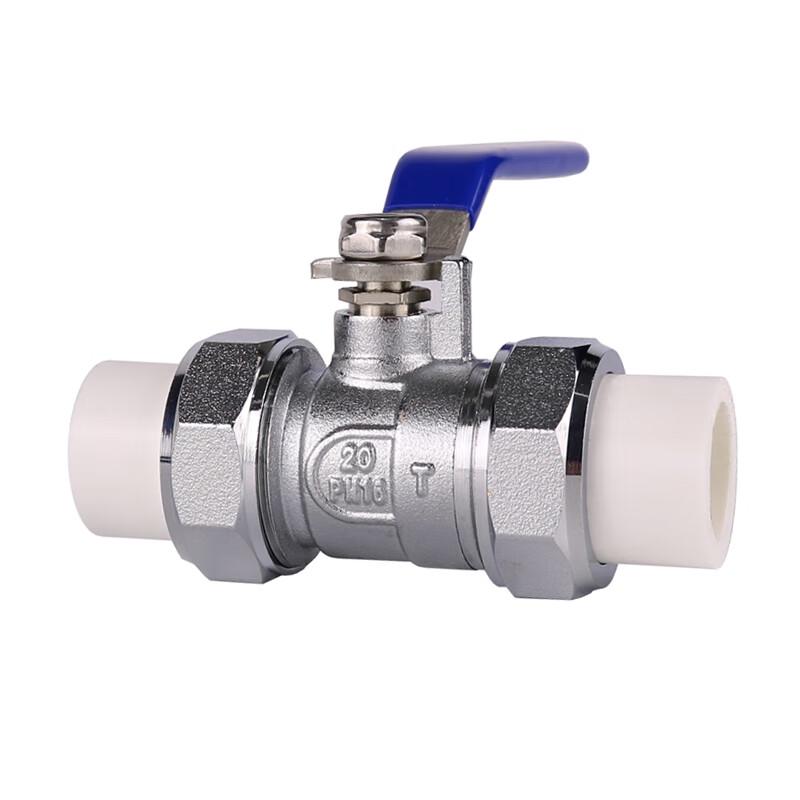 PPR Double Union Hot Melt Brass Ball Valve