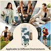 Abstract Blue and Green Camouflage Pattern Insulated Coffee Tumbler Vacuum Thermal Cup for Hot Cold Drinks Office Commute Outdoor