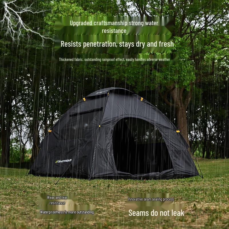 Cuoshan Black Vinyl Quick-Open Camping Tent