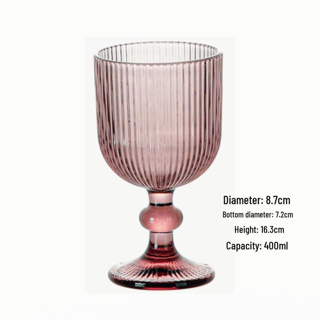 Premium Thickened Glass Goblet for Red Wine, Juice, Bar, or Wedding Decoration