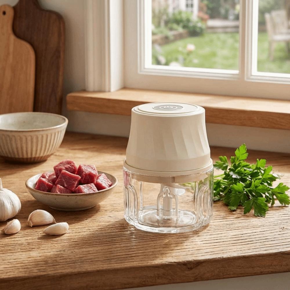 Portable Baby Food Processor 350ml Vegetable Grinder Electric Garlic Chopper  Garlic Processing