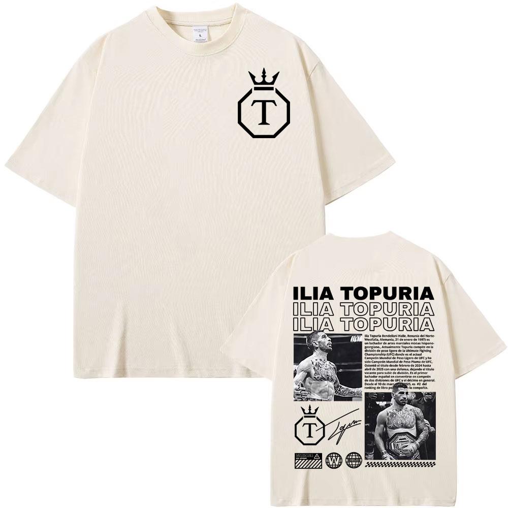 El Matador Ilia Topuria Merch Men's Cotton shirt Harajuku Graphic Tshirts Unisex Summer Short Sleeve Women Tshirt