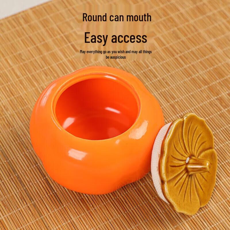 Ceramic Persimmon Tea Jar