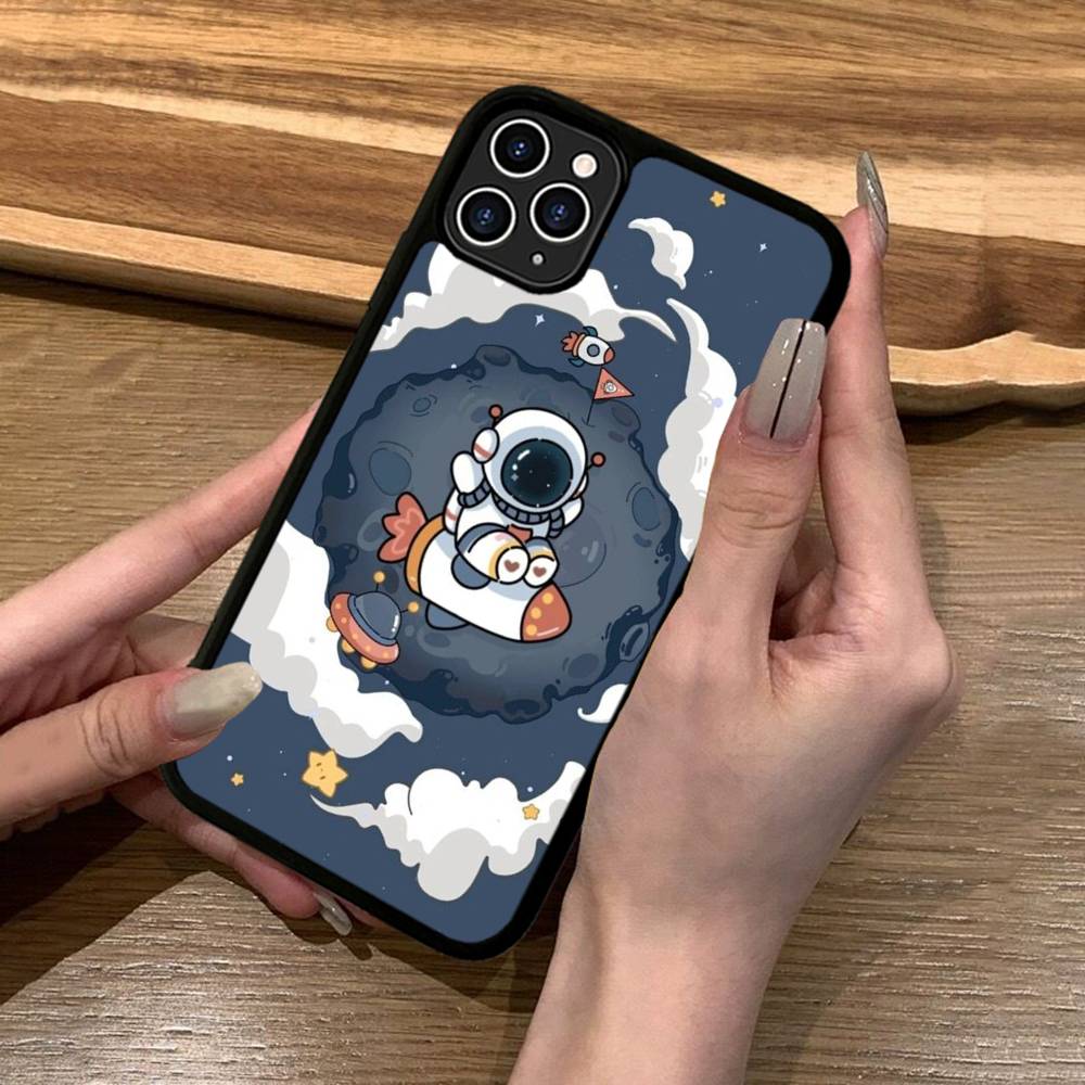 Cute Astronaut Phone Case Silicone PC+TPU For For IPhone 11 12 13 14 15 16 Plus Pro Max Cover