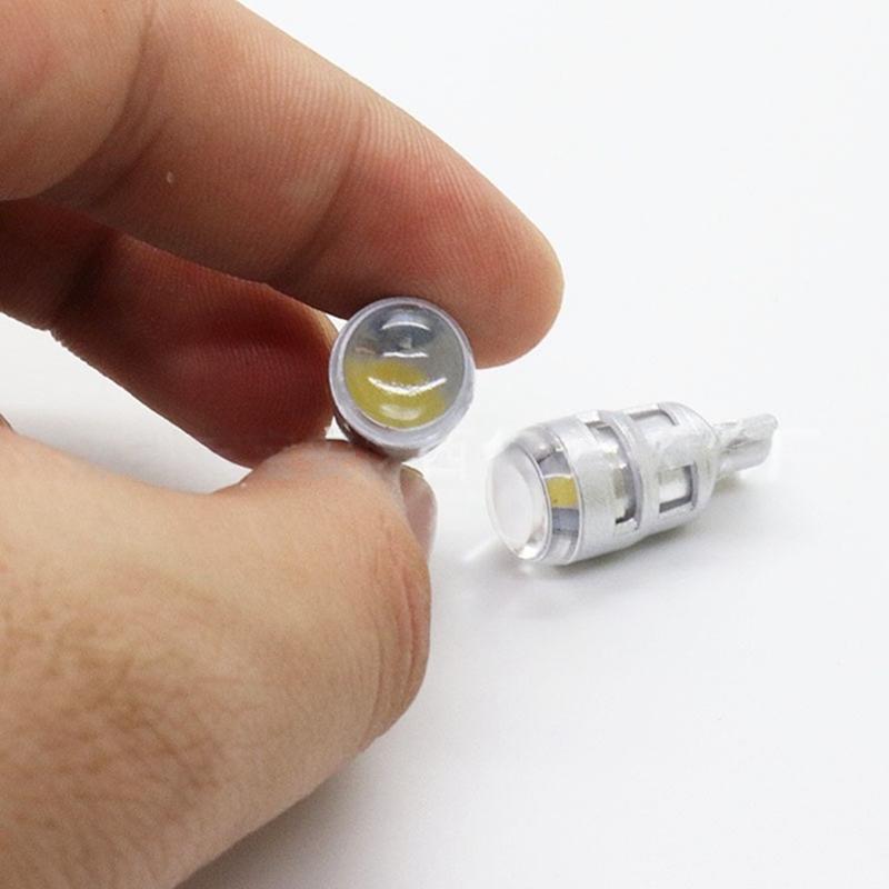 2Pcs T10 COB Led DC 12V Signal Lamp Car Bulb W5W 194 168 Reading Interior Lamps Clearance Backup Reverse Fog Lights Ultra Bright