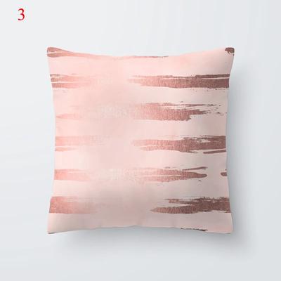 Home Decor Cushion Cover Rose Gold Geometric  Petal Print Pillowcase Christmas  X Funda De Almohada