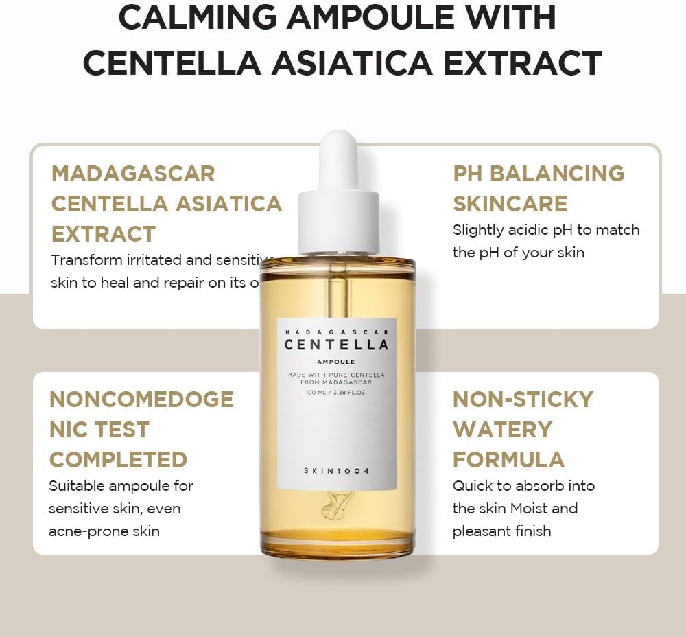Skin1004 Ampolla de Centella de Madagascar 55ml – Calma Intensiva y Reparación de la Barrera Cutánea con Extracto Puro de Centella, Coreana