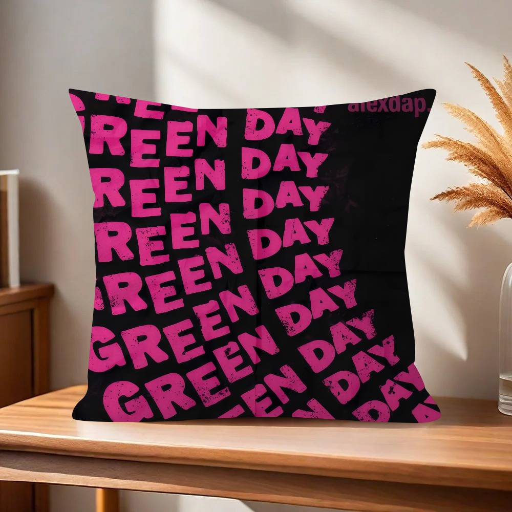 GGreen DDay Band Album Pillowcases Home Bedding Decorative Pillow Cover Wedding Super Soft Pillow Case