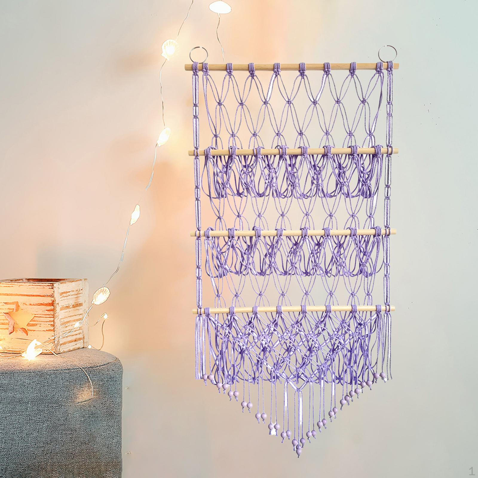 

Гамак для хранения мягких игрушек, подвесной органайзер ручной работы, экономящий место, трехслойный, детский фиолетовый