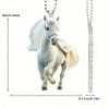Acrylic White Beautiful Horse Car Ornament Trendy Decoration For Car Design Interior