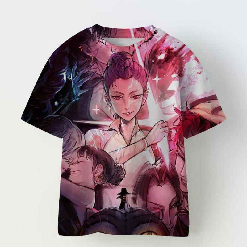 Summer Fashion Women's T-shirt Anime Demon Hunters Print Kids Girl Daily Casual Pullover Women's Top Tees Clothing