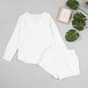 Women's Fashion Casual Solid Color Long Sleeve Top And Shorts Suit