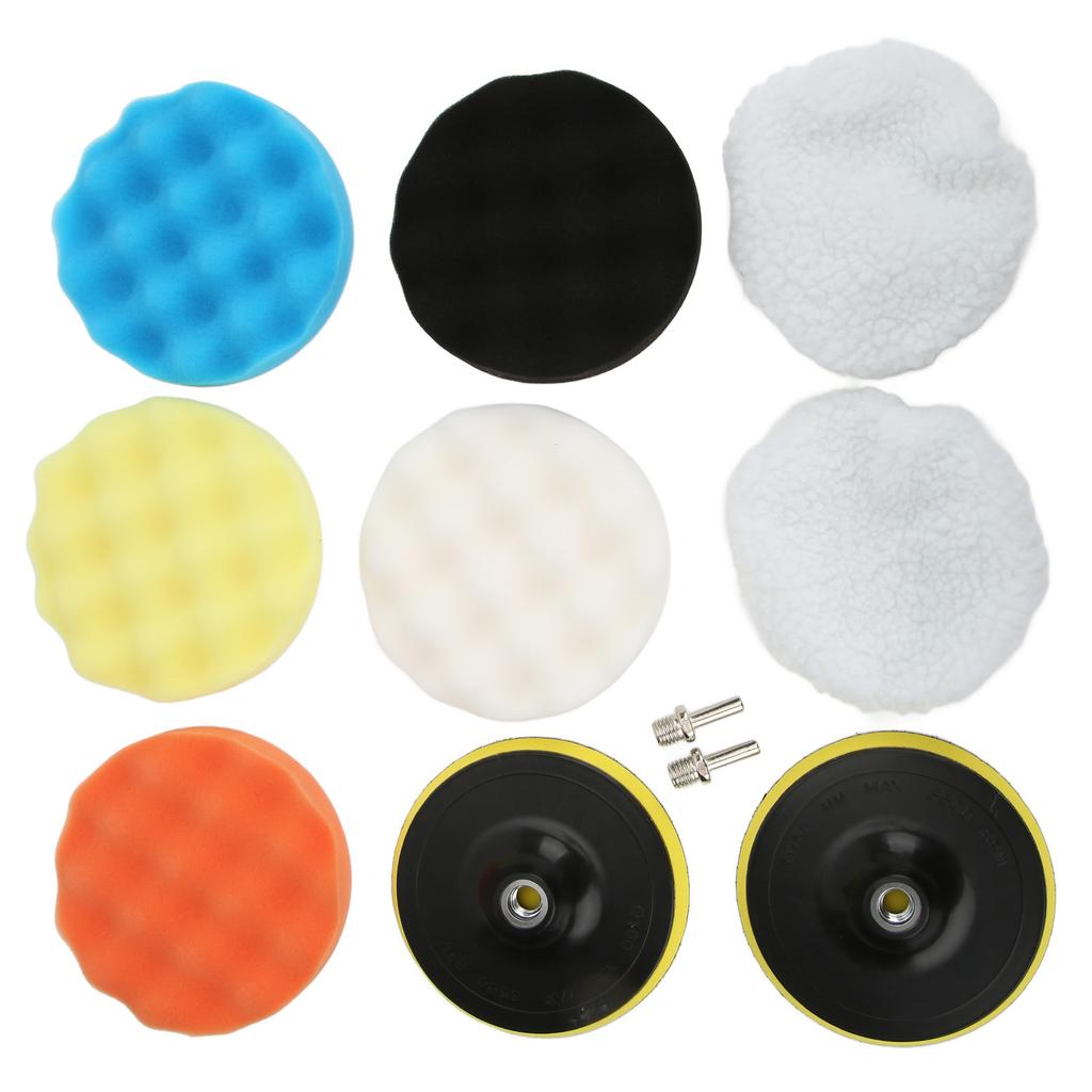 Poleringssvamp Pad Bonnet Set för Tvätt Vaxning Dammning för 5?6-tums pneumatiska elektriska polermaskiner