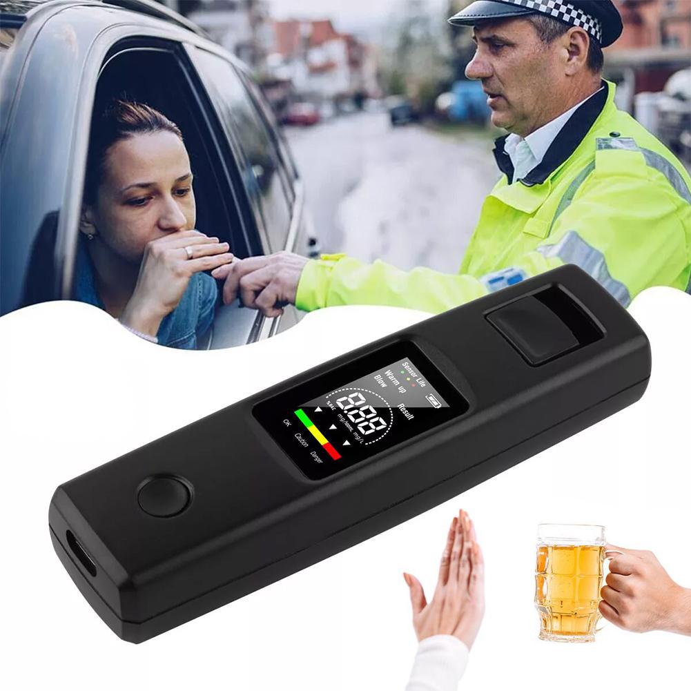 Alcohol Tester Portable Air Blown Contactless Drunk Driving With Tool Diagnostic LED Alcohol Digital Display Breathalyzer Y4O3
