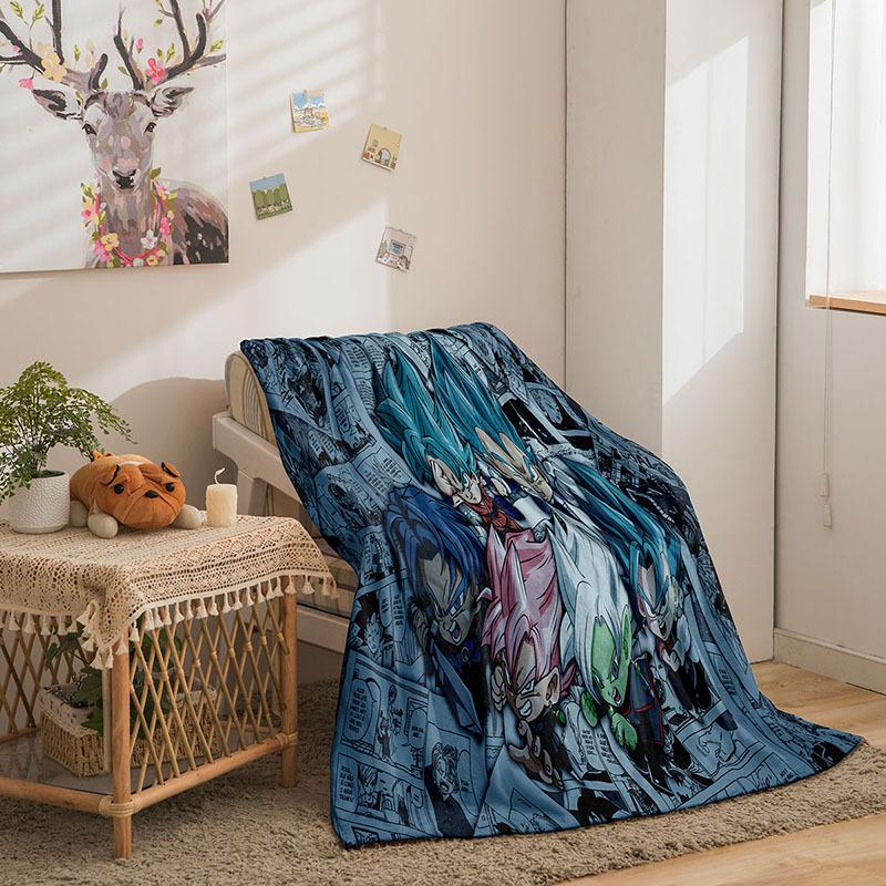 Riman Dragon Ball Series Flannel Blanket 3D Printed Sofa Blanket Thickened Blanket