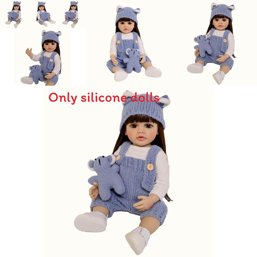 Full Silicone Reborn Baby Doll With Knitted Hats And Clothing Design For Collectors And Gift Enthusiasts