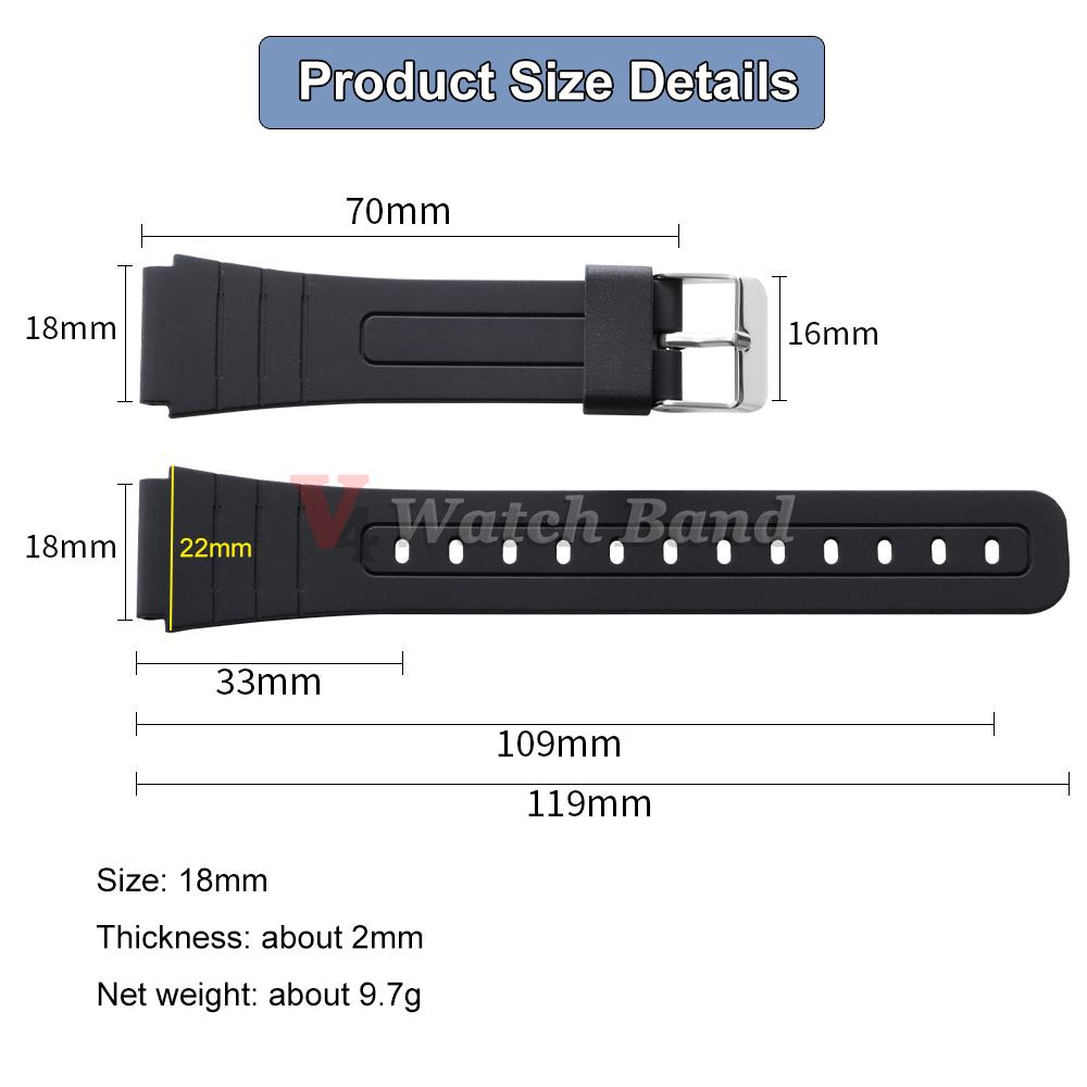 For Casio F91W W800H SGW400 F-91W F84 F105/108 A158/168 AE1200 Silicone Watch Strap Waterproof Band Replace Wrist Bands Bracelet 3