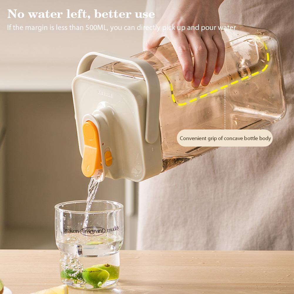3.5L Large Capacity Kettle with Faucet Iced Beverage Dispenser Refrigerator Cold Water Bottle Kitchen Drinkware Juice Container